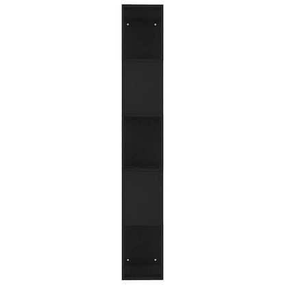 Libreria/Divisorio Nero 45x24x159 cm in Legno Multistrato