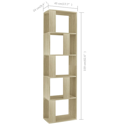 Libreria/Divisorio Rovere Sonoma 45x24x159 cm Legno Multistrato | homemem39
