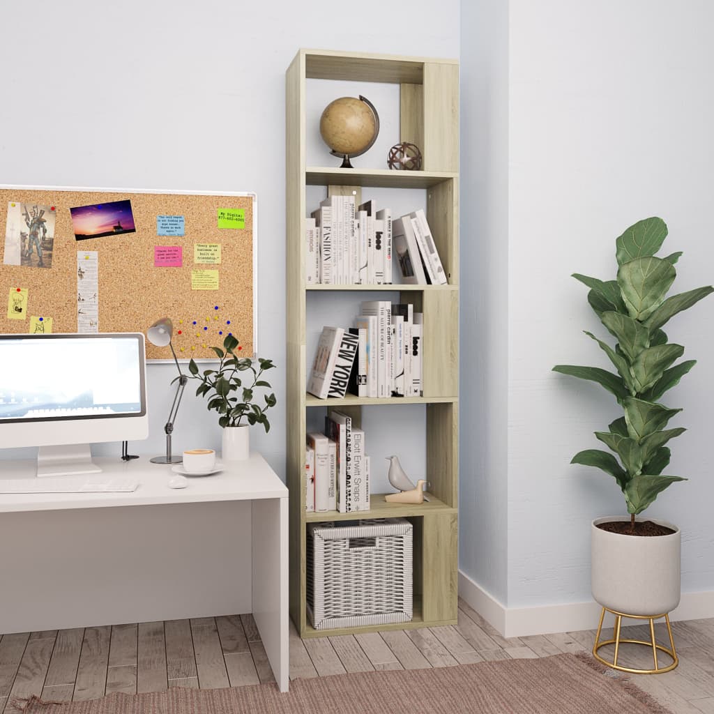 Libreria/Divisorio Rovere Sonoma 45x24x159 cm Legno Multistrato | homemem39