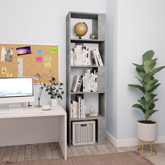 Libreria/Divisorio Grigio Cemento 45x24x159cm Legno Multistrato | homemem39