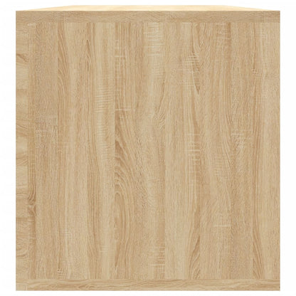 Contenitore per Vinili Rovere 71x34x36 cm in Legno Multistrato - homemem39