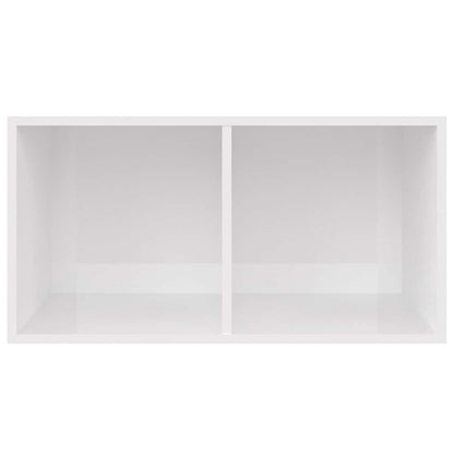 Contenitore per Vinili Bianco Lucido 71x34x36 cm in Multistrato