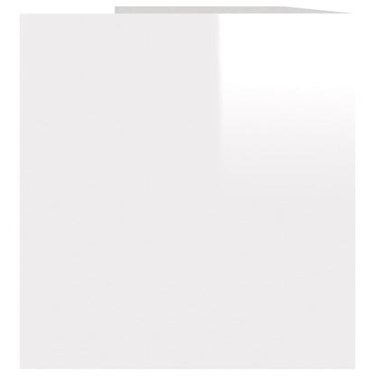 Contenitore per Vinili Bianco Lucido 71x34x36 cm in Multistrato