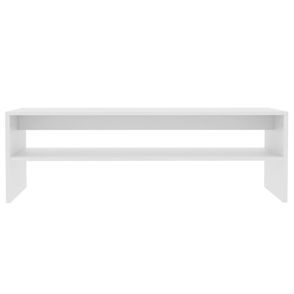 Tavolino da Salotto Bianco 100x40x40 cm in Legno Multistrato | homemem39