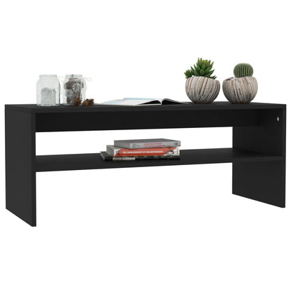 Tavolino da Salotto Nero 100x40x40 cm in Legno Multistrato | homemem39