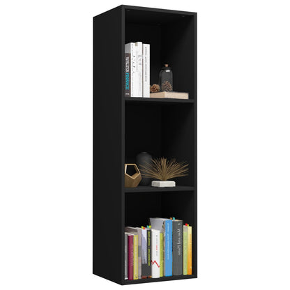 Libreria/Mobile TV Nero 36x30x114 cm in Legno Multistrato