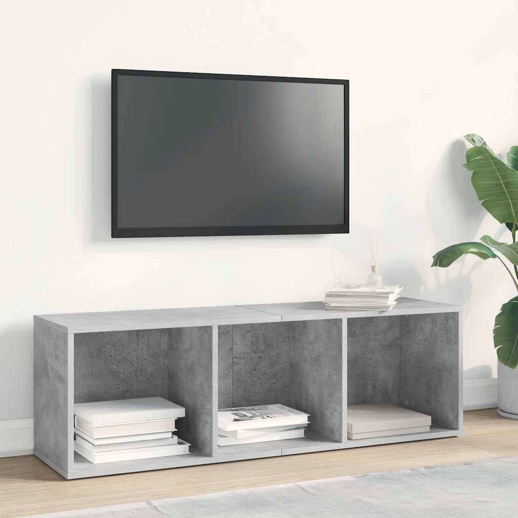 Libreria/Mobile TV Grigio Cemento 36x30x114cm Legno Multistrato | homemem39