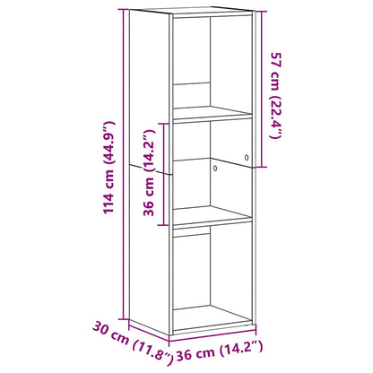Libreria/Mobile TV Grigio Cemento 36x30x114cm Legno Multistrato | homemem39