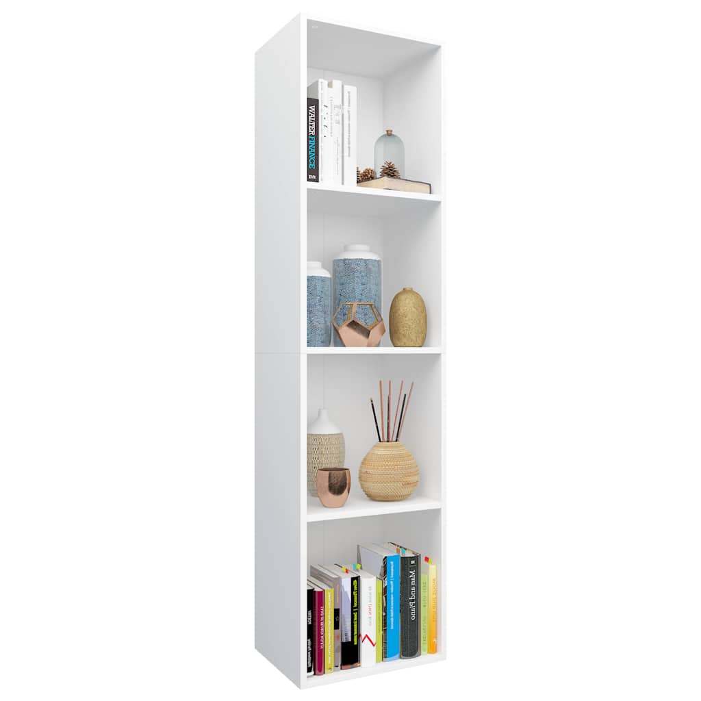Libreria / Mobile TV Bianco 36x30x143 cm in Legno Multistrato | homemem39