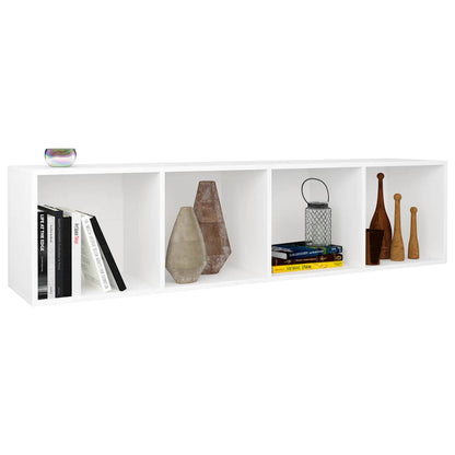 Libreria / Mobile TV Bianco 36x30x143 cm in Legno Multistrato | homemem39