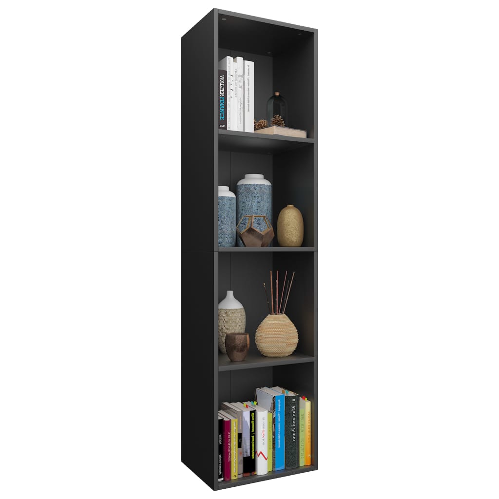 Libreria/Mobile TV Nero 36x30x143 cm in Legno Multistrato | homemem39