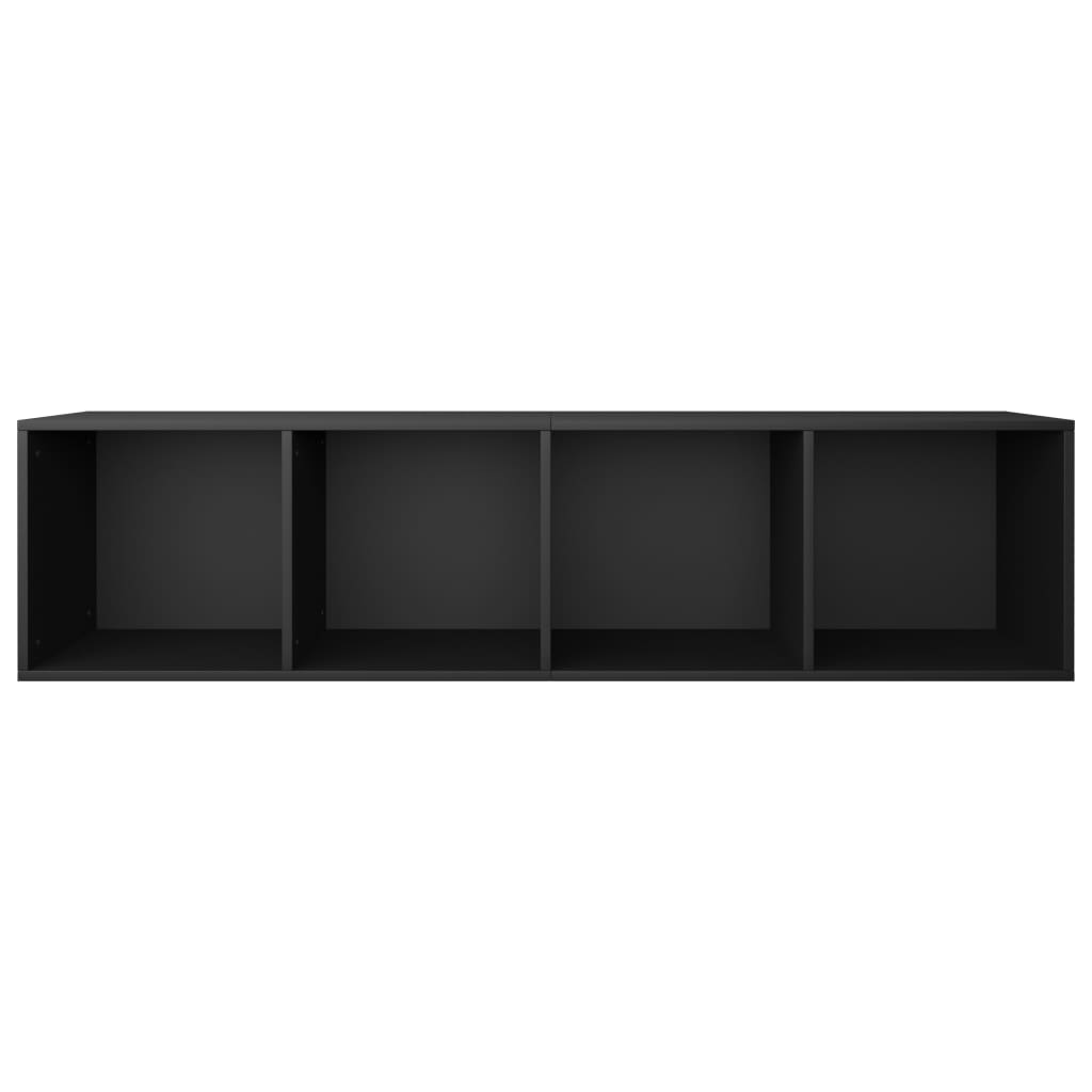Libreria/Mobile TV Nero 36x30x143 cm in Legno Multistrato | homemem39