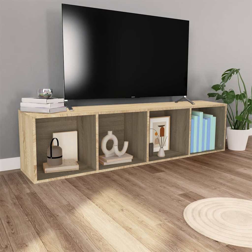 Libreria/Mobile TV Rovere Sonoma 36x30x143 cm Legno Multistrato | homemem39