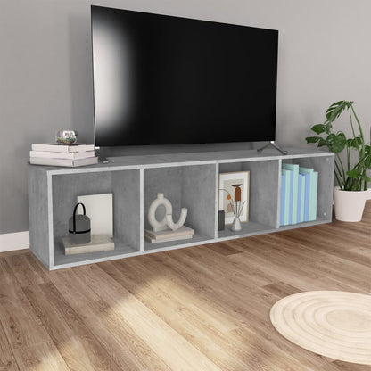 Libreria/Mobile TV Grigio Cemento 36x30x143 cm in Multistrato | homemem39