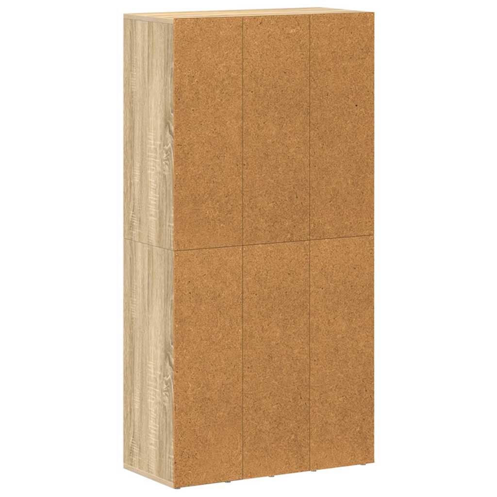 Libreria/Credenza Rovere Sonoma 66x30x130 cm Legno Multistrato