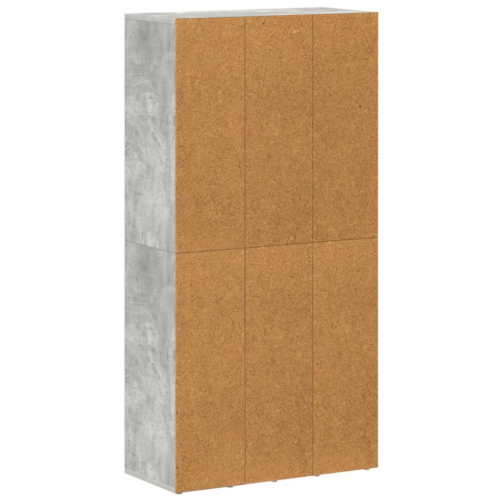 Libreria/Credenza Grigio Cemento 66x30x130 cm Legno Multistrato | homemem39