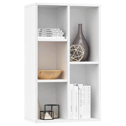 Libreria/Credenza Bianca 50x25x80 cm in Legno Multistrato | homemem39