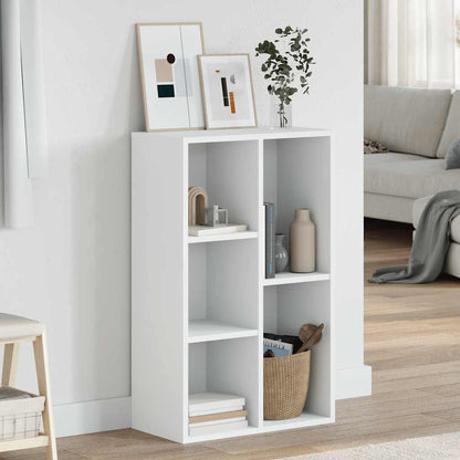 Libreria/Credenza Bianca 50x25x80 cm in Legno Multistrato | homemem39