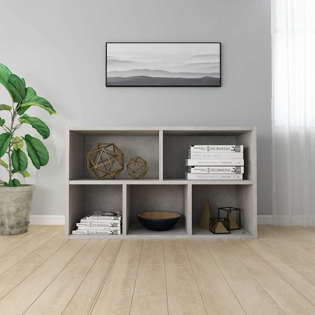 Libreria/Credenza Grigio Cemento 50x25x80 cm Legno Multistrato | homemem39