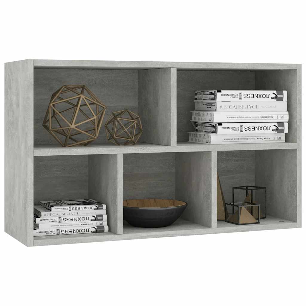 Libreria/Credenza Grigio Cemento 50x25x80 cm Legno Multistrato | homemem39