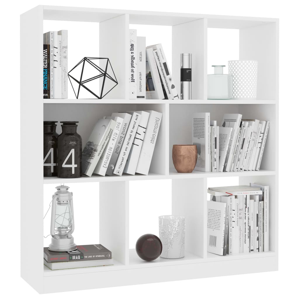 Libreria Bianca 97,5x29,5x100 cm in Legno Multistrato | homemem39
