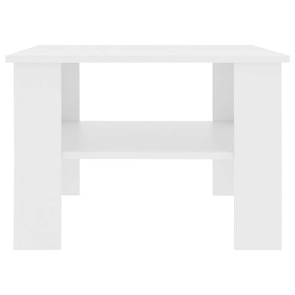Tavolino da Salotto Bianco 60x60x42 cm in Legno Multistrato