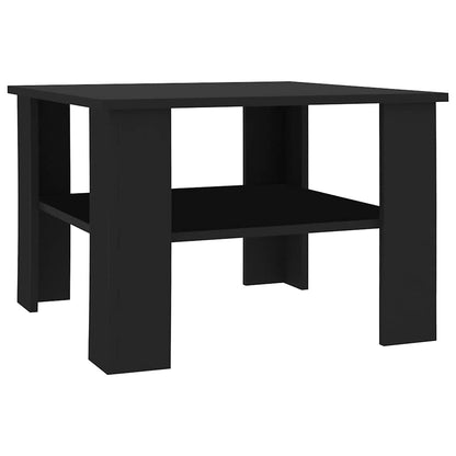 Tavolino da Salotto Nero 60x60x42 cm in Legno Multistrato | homemem39