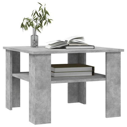 Tavolino da Salotto Grigio Cemento 60x60x42cm Legno Multistrato | homemem39