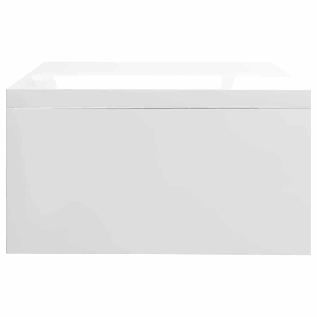 Supporto Monitor Bianco Lucido 42x24x13 cm in Legno Multistrato - homemem39