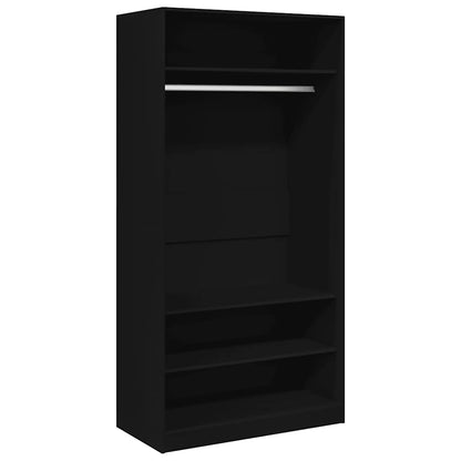 Armadio Nero 100x50x200 cm in Legno Multistrato
