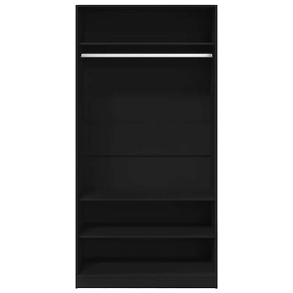 Armadio Nero 100x50x200 cm in Legno Multistrato
