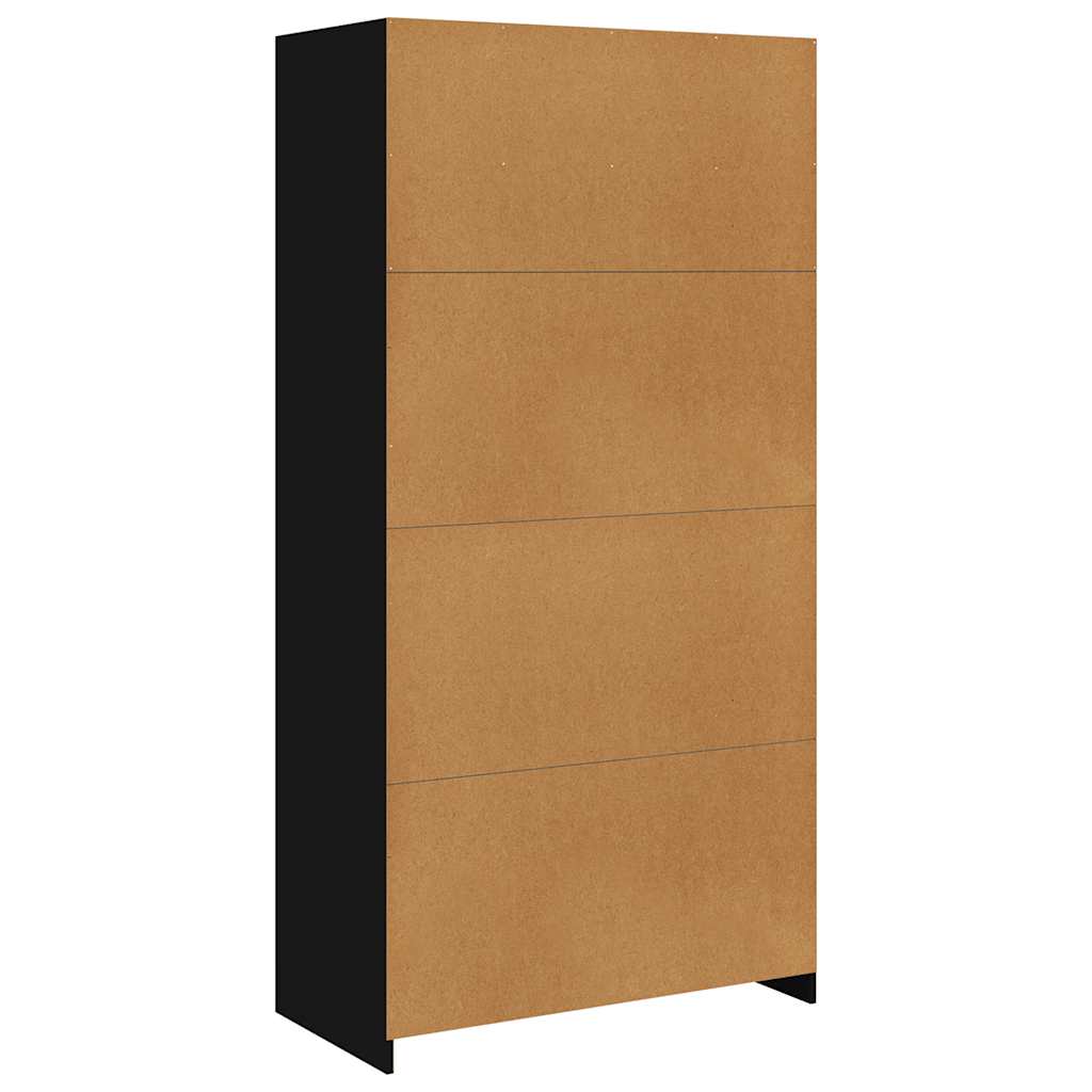 Armadio Nero 100x50x200 cm in Legno Multistrato