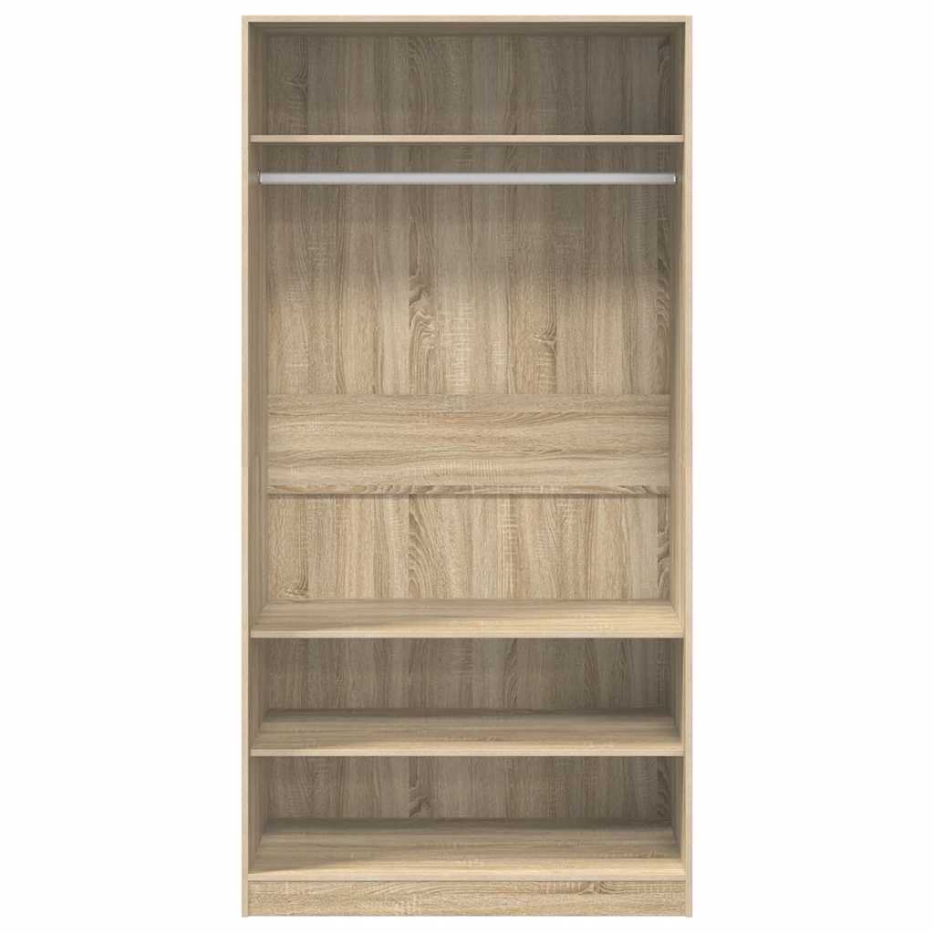 Armadio Rovere Sonoma 100x50x200 cm in Legno Multistrato