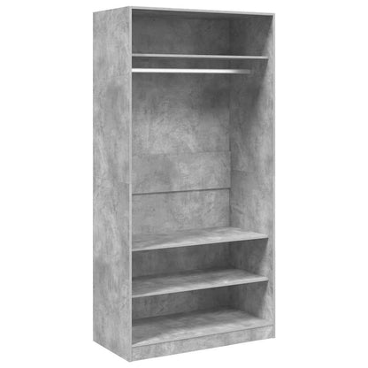 Armadio Grigio Cemento 100x50x200 cm in Legno Multistrato