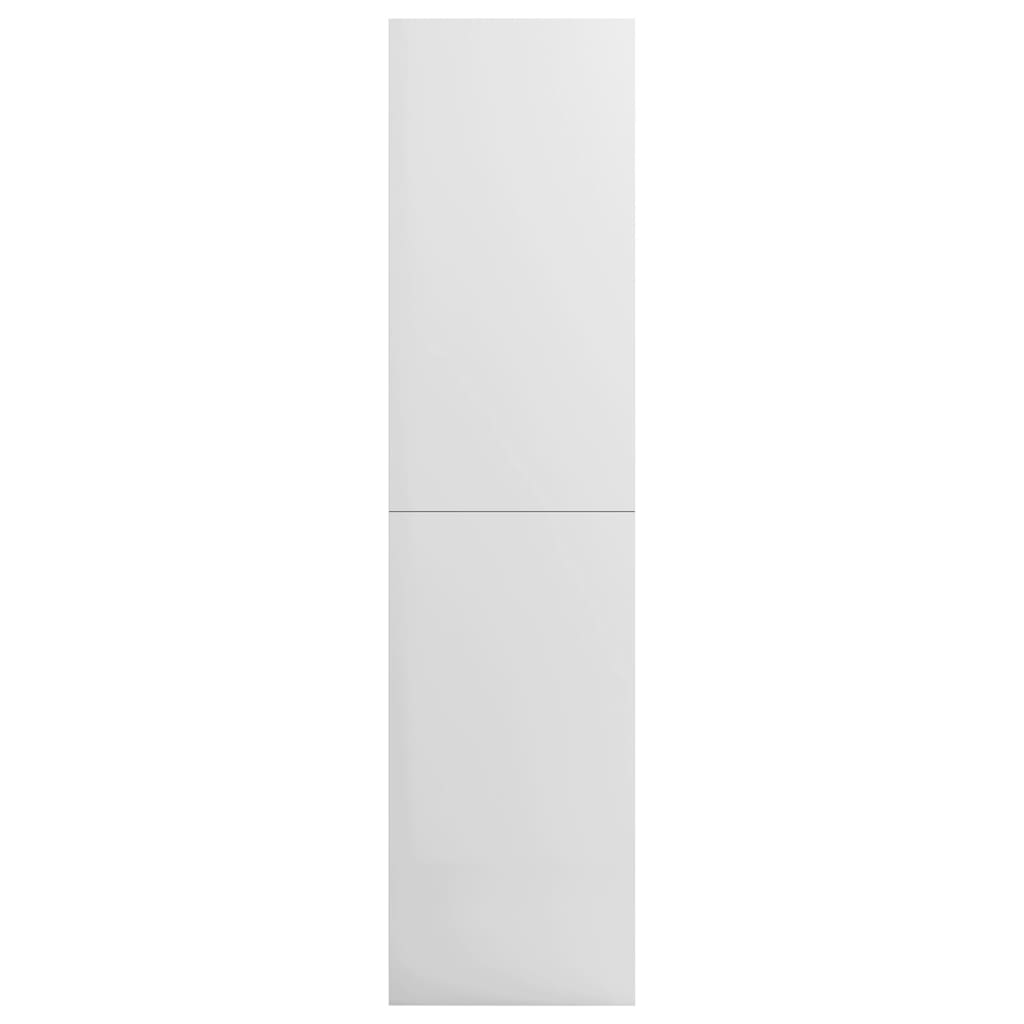 Armadio Bianco Lucido 100x50x200 cm in Legno Multistrato - homemem39