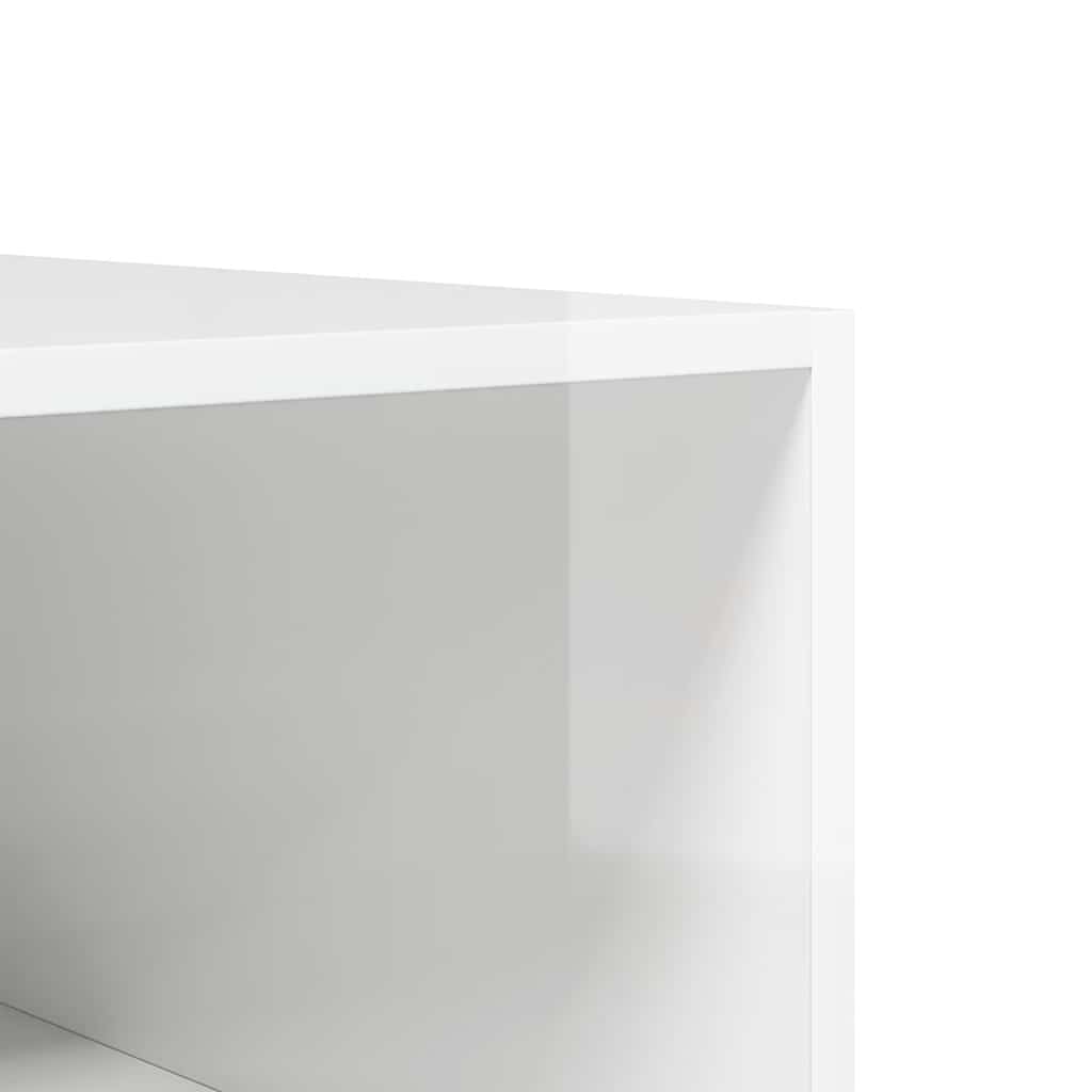 Armadio Bianco Lucido 100x50x200 cm in Legno Multistrato