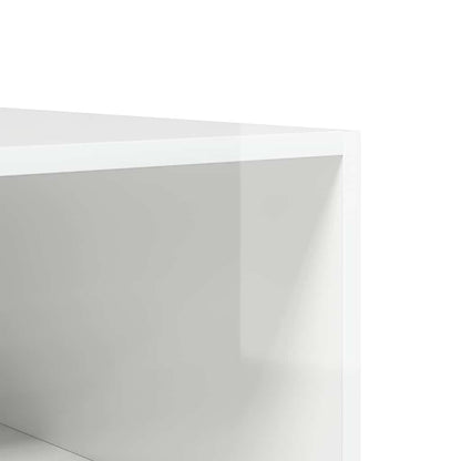 Armadio Bianco Lucido 100x50x200 cm in Legno Multistrato
