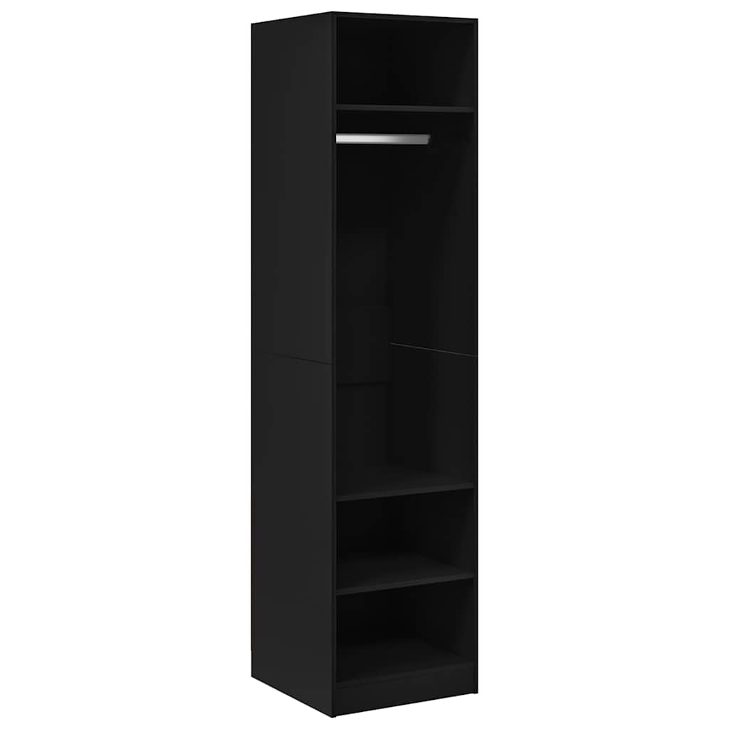 Armadio Nero 50x50x200 cm in Legno Multistrato