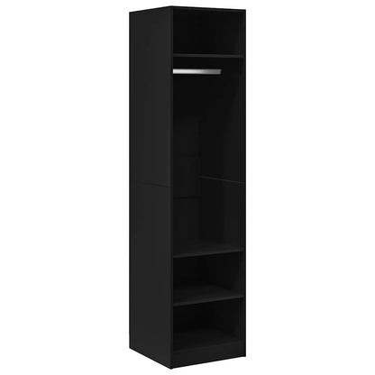 Armadio Nero 50x50x200 cm in Legno Multistrato