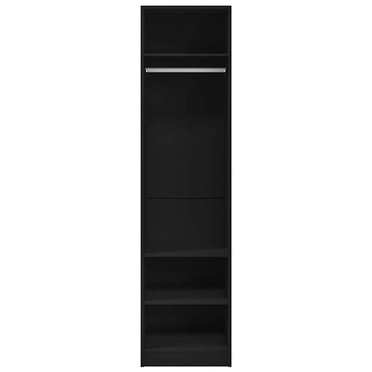 Armadio Nero 50x50x200 cm in Legno Multistrato