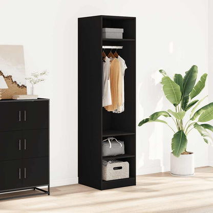 Armadio Nero 50x50x200 cm in Legno Multistrato