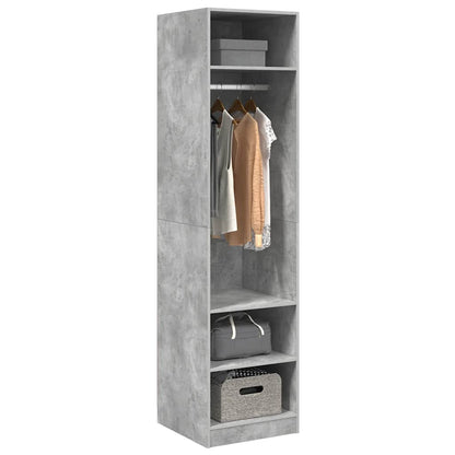 Armadio Grigio Cemento 50x50x200 cm in Legno Multistrato