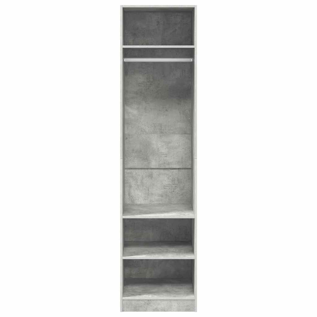 Armadio Grigio Cemento 50x50x200 cm in Legno Multistrato