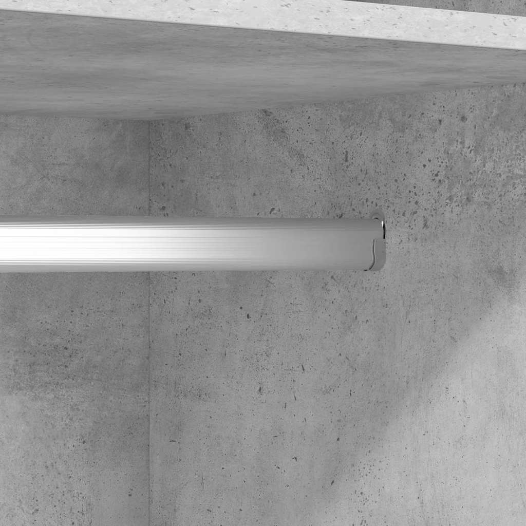 Armadio Grigio Cemento 50x50x200 cm in Legno Multistrato - homemem39