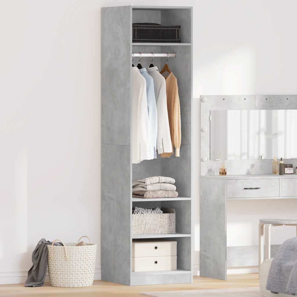 Armadio Grigio Cemento 50x50x200 cm in Legno Multistrato - homemem39