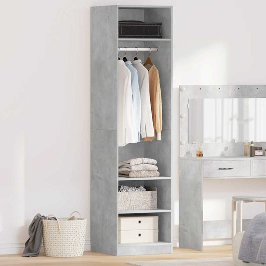 Armadio Grigio Cemento 50x50x200 cm in Legno Multistrato - homemem39