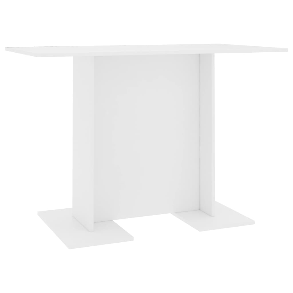 Tavolo da Pranzo Bianco 110x60x75 cm in Legno Multistrato | homemem39