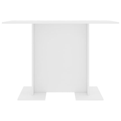 Tavolo da Pranzo Bianco 110x60x75 cm in Legno Multistrato