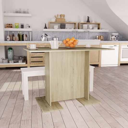 Tavolo da Pranzo Rovere Sonoma 110x60x75cm in Legno Multistrato | homemem39