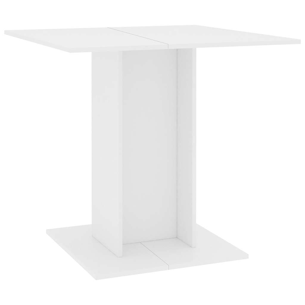 Tavolo da Pranzo Bianco 80x80x75 cm in Legno Multistrato | homemem39